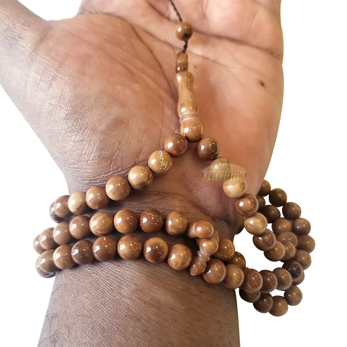 Natural Color 8 mm Turkish Kokka - Kuka Seed Prayer Beads - Rosary - Misbaha