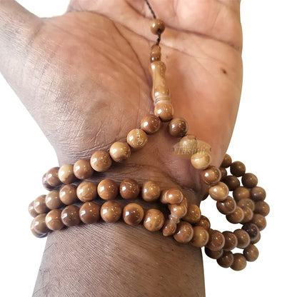 Natural Color 8 mm Turkish Kokka - Kuka Seed Prayer Beads - Rosary - Misbaha