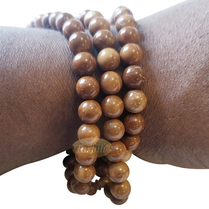 Natural Color 8 mm Turkish Kokka - Kuka Seed Prayer Beads - Rosary - Misbaha