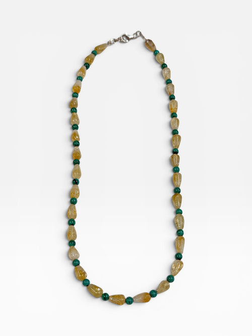 Necklace - Citrine & Malachite