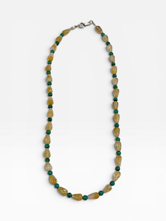 Necklace - Citrine & Malachite