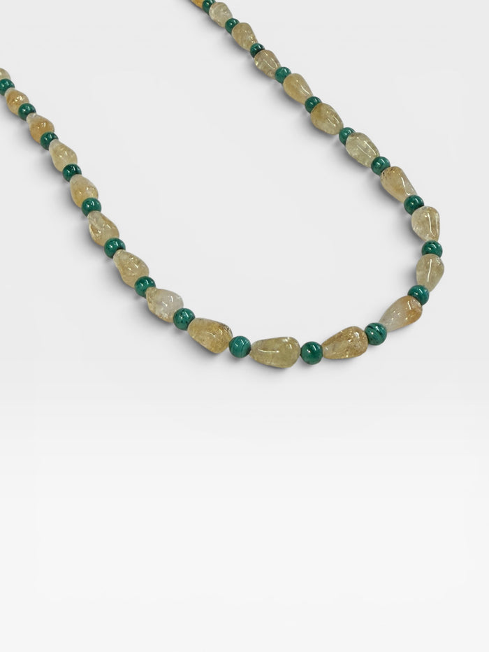 Necklace - Citrine & Malachite