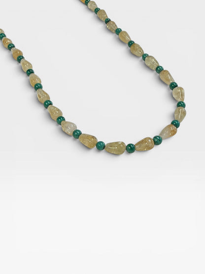 Necklace - Citrine & Malachite