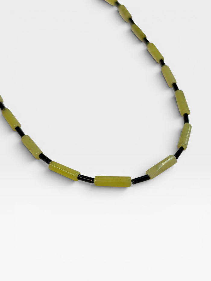 Necklace - Jade and Glass