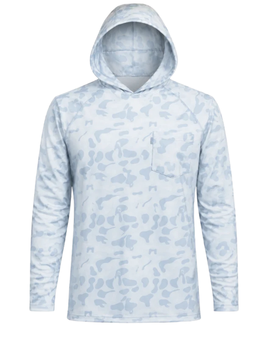 Oceanside Hoodie: Heybo Traditions Camo Blue