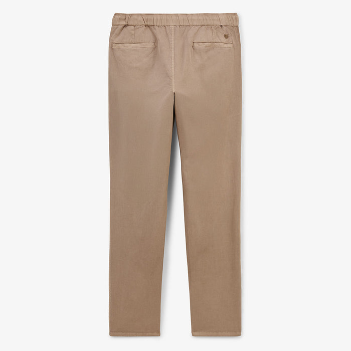 Pantalon 549 avec taille elastiquee en coton beige  HOMME SERGE BLANCO