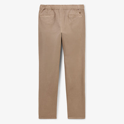 Pantalon 549 avec taille elastiquee en coton beige  HOMME SERGE BLANCO