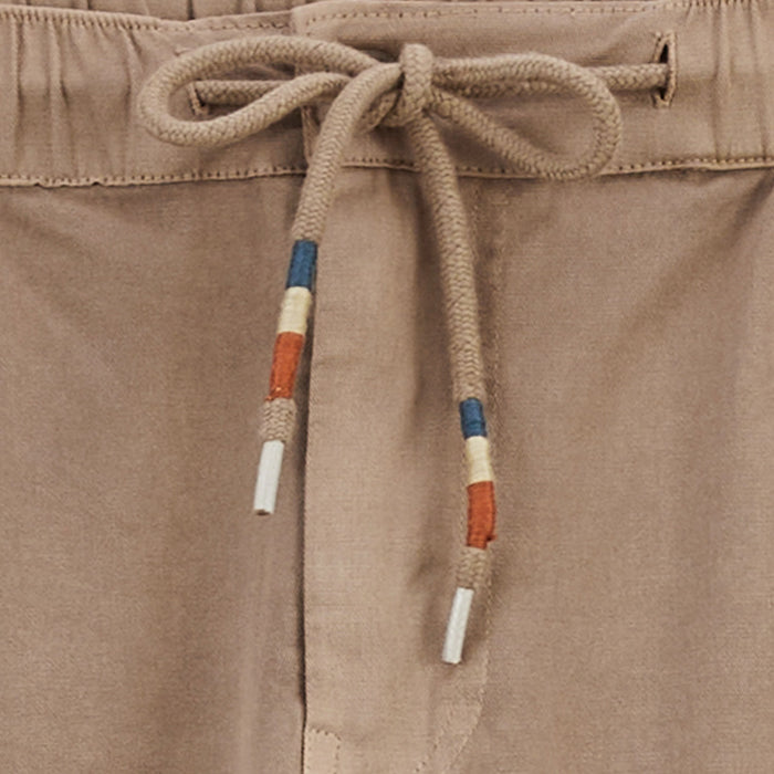 Pantalon 549 avec taille elastiquee en coton beige  HOMME SERGE BLANCO