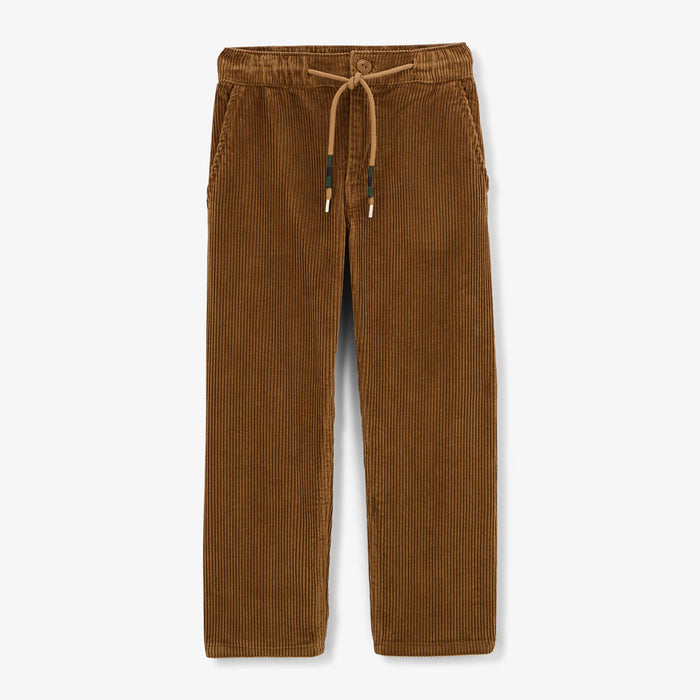 Pantalon 549 velours côtelé regular taille élastiqué garçon marron noisette SERGE BLANCO