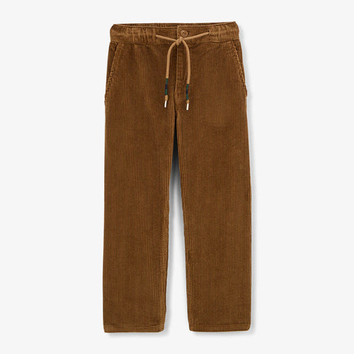 Pantalon 549 velours côtelé regular taille élastiqué garçon marron noisette SERGE BLANCO