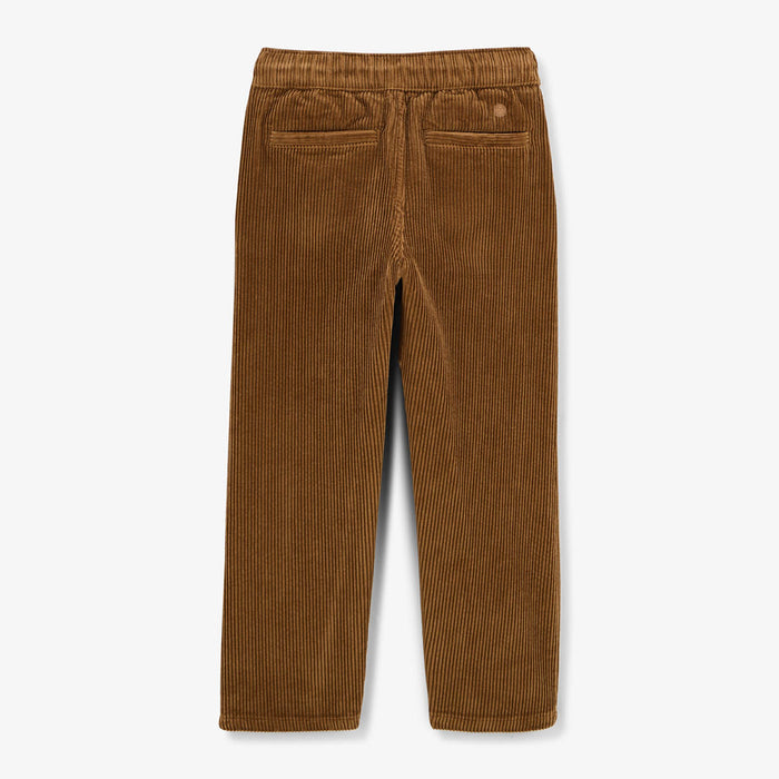 Pantalon 549 velours côtelé regular taille élastiqué garçon marron noisette SERGE BLANCO