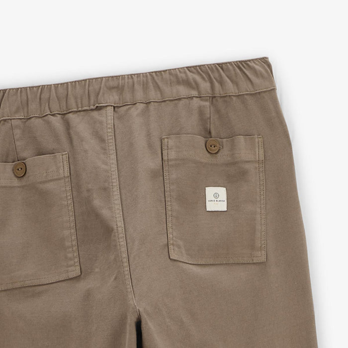 Pantalon 555 taille élastique coupe large shitake en coton homme SERGE BLANCO