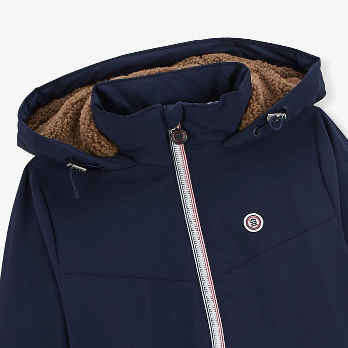 Parka garçon doublure polaire déperlante bleu dark navy Stormer SERGE BLANCO