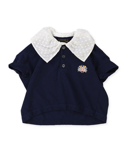 Pique Ruffled Polo Shirt