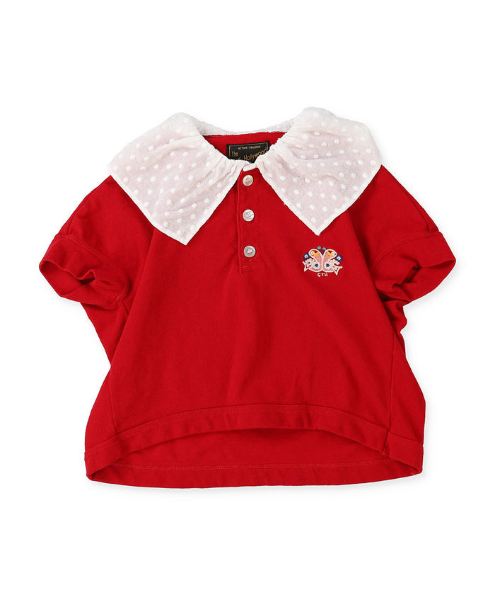 Pique Ruffled Polo Shirt