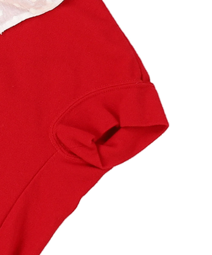 Pique Ruffled Polo Shirt
