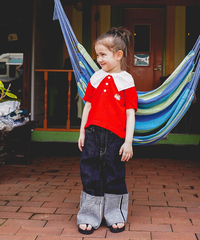 Pique Ruffled Polo Shirt
