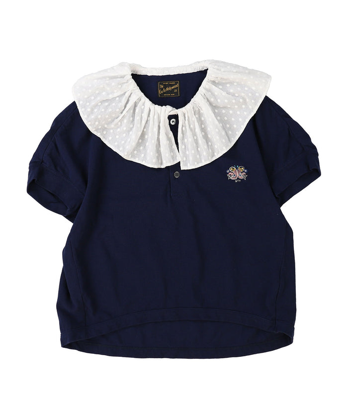 Pique Ruffled Polo Shirt(LADIES)