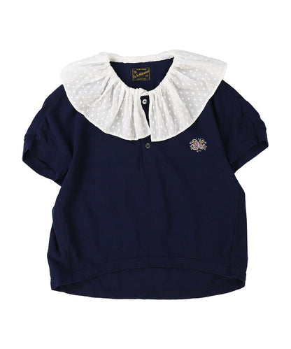 Pique Ruffled Polo Shirt(LADIES)