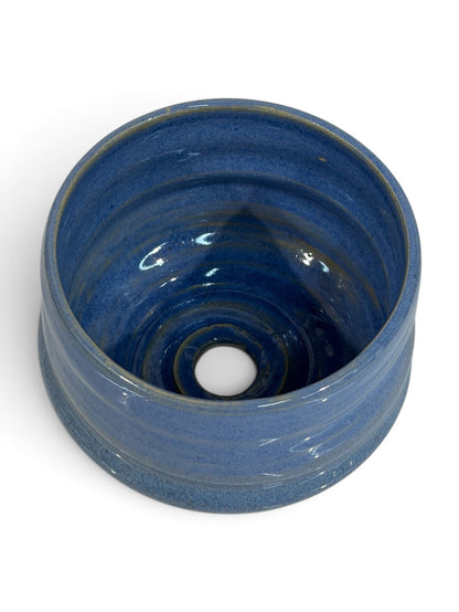 Planter - swirl, blue