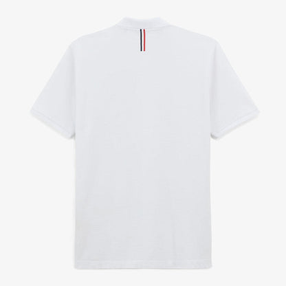 Polo Manches Courtes Piqué Lucas En Coton Blanc Coupe Ample Homme SERGE BLANCO