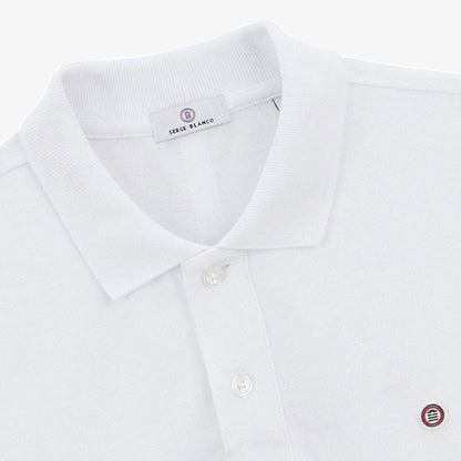 Polo Manches Courtes Piqué Lucas En Coton Blanc Coupe Ample Homme SERGE BLANCO