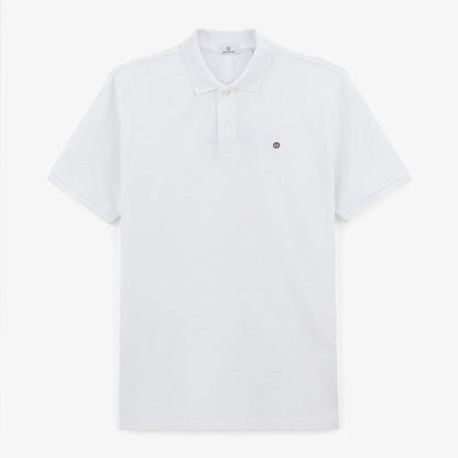 Polo Manches Courtes Piqué Lucas En Coton Blanc Coupe Ample Homme SERGE BLANCO