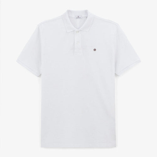 Polo Manches Courtes Piqué Lucas En Coton Blanc Coupe Ample Homme SERGE BLANCO