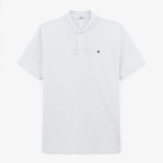Polo Manches Courtes Piqué Lucas En Coton Blanc Coupe Ample Homme SERGE BLANCO