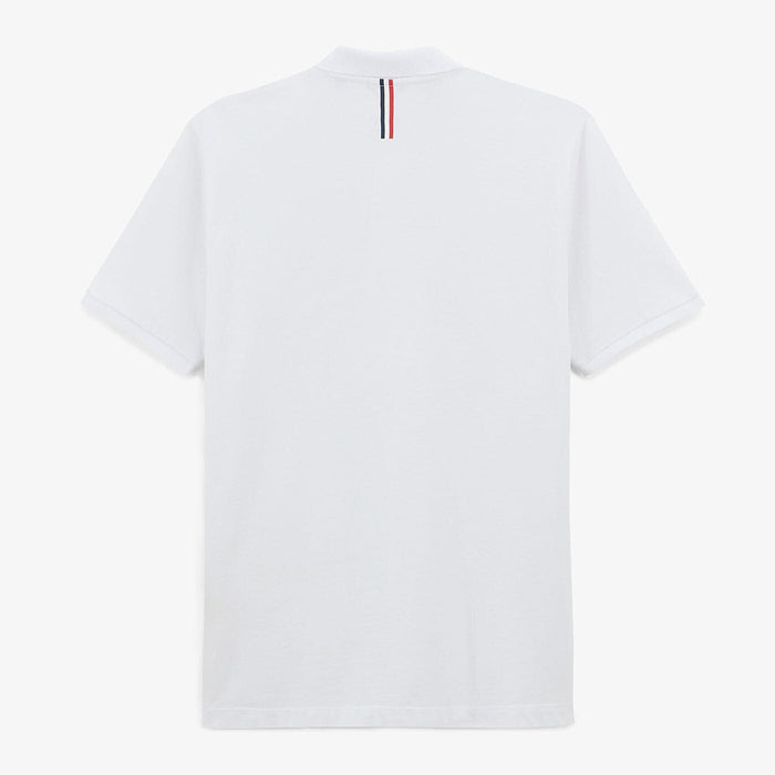 Polo Manches Courtes Piqué Lucas En Coton Blanc Coupe Ample Homme SERGE BLANCO