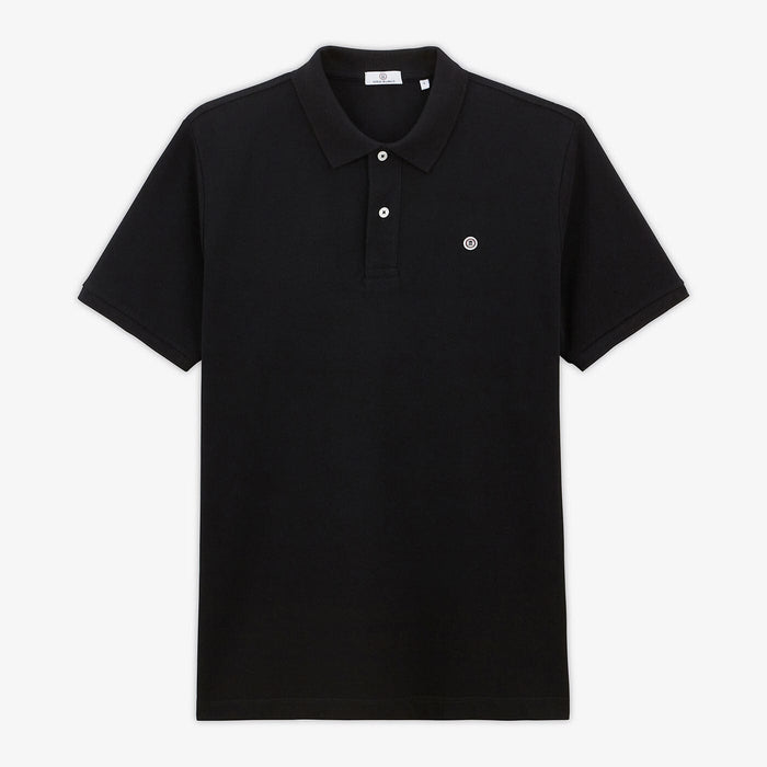 Polo Manches Courtes Piqué Lucas En Coton Noir Coupe Ample Homme SERGE BLANCO