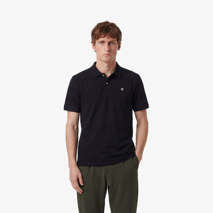 Polo Manches Courtes Piqué Lucas En Coton Noir Coupe Ample Homme SERGE BLANCO