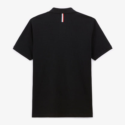 Polo Manches Courtes Piqué Lucas En Coton Noir Coupe Ample Homme SERGE BLANCO