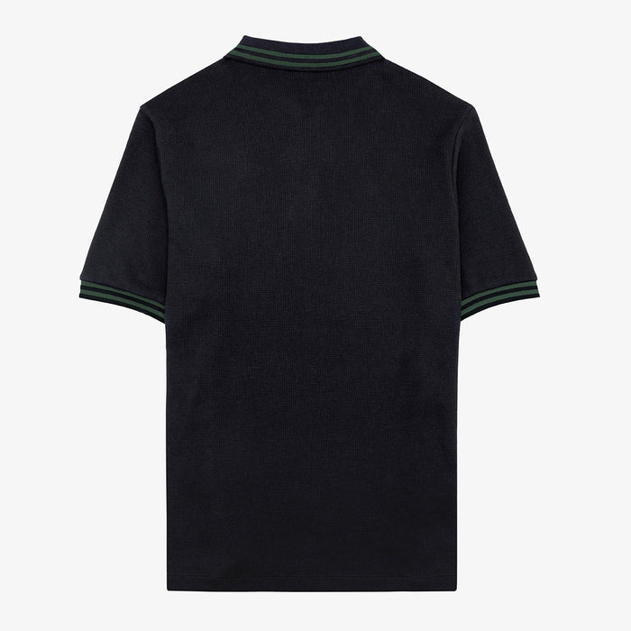Polo manches courtes gaufré noir Section Paloise homme serge blanco