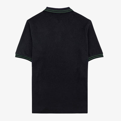 Polo manches courtes gaufré noir Section Paloise homme serge blanco