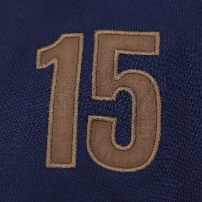 Polo manches longues en coton navy Lounes homme serge blanco