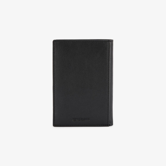 Portefeuille en cuir avec logo embosse noir homme SERGE BLANCO