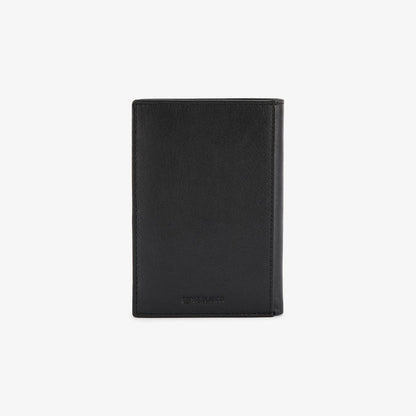 Portefeuille en cuir avec logo embosse noir homme SERGE BLANCO