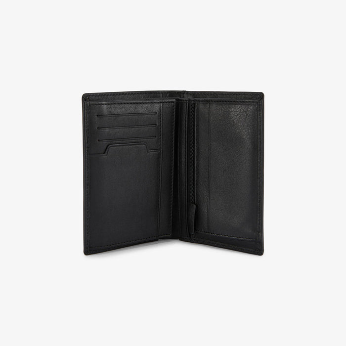 Portefeuille en cuir avec logo embosse noir homme SERGE BLANCO