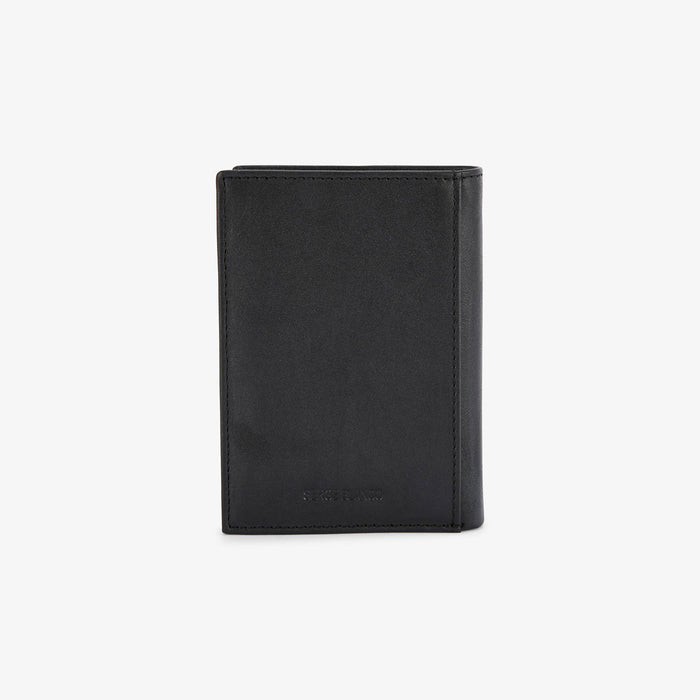 Portefeuille en cuir noir avec logo relief homme SERGE BLANCO