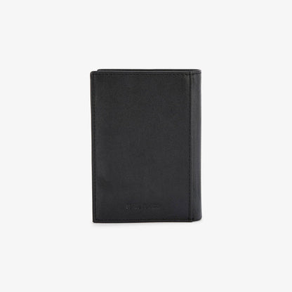 Portefeuille en cuir noir avec logo relief homme SERGE BLANCO