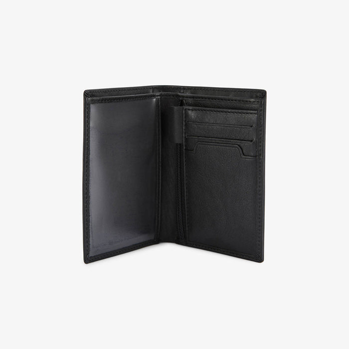 Portefeuille en cuir noir avec logo relief homme SERGE BLANCO