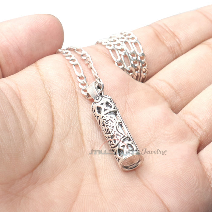 Prophet Sandal Emblem Jawshan Kebir Vial Sterling Silver Pendant