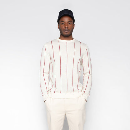 Pull à Rayures En Coton Et Laine Blanc Ivoire Milo Homme SERGE BLANCO