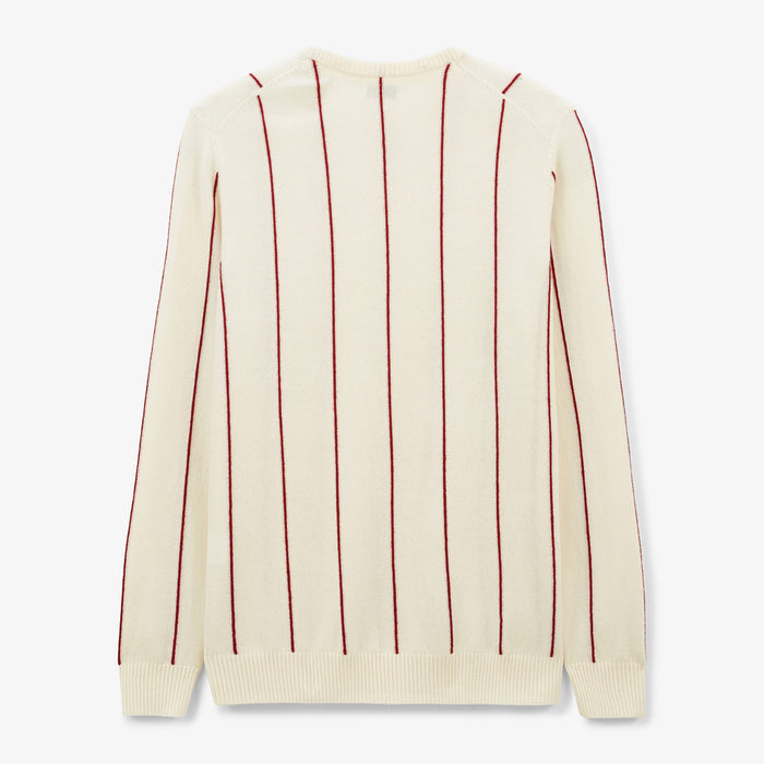 Pull à Rayures En Coton Et Laine Blanc Ivoire Milo Homme SERGE BLANCO