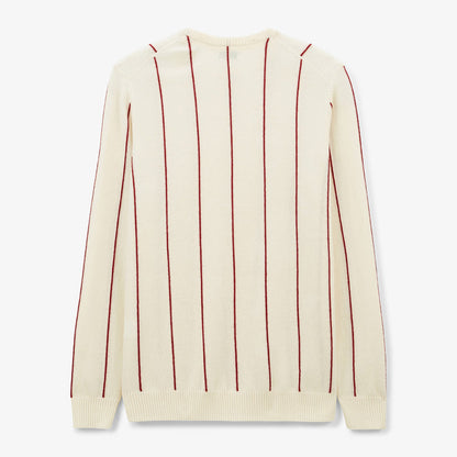 Pull à Rayures En Coton Et Laine Blanc Ivoire Milo Homme SERGE BLANCO