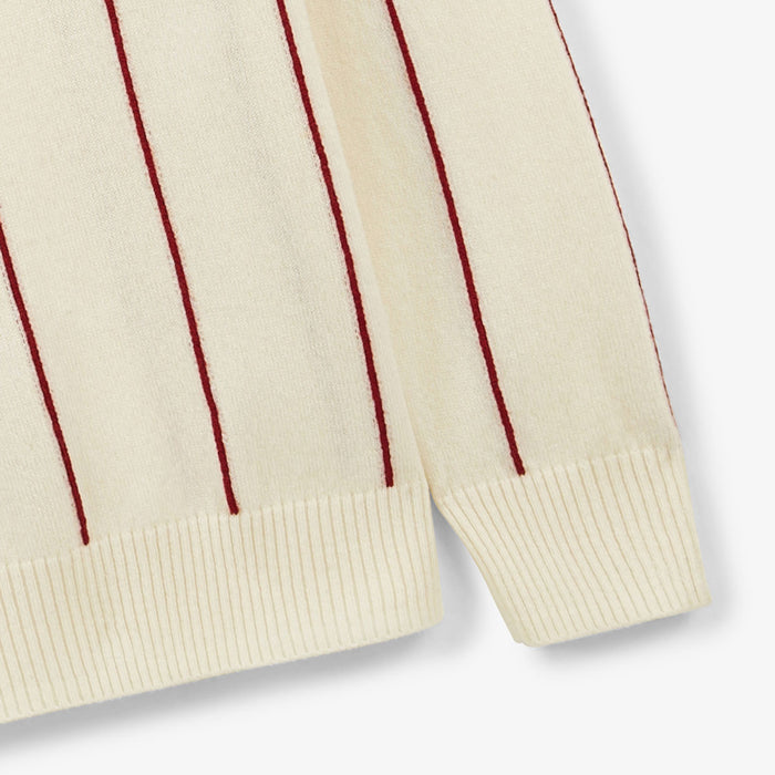 Pull à Rayures En Coton Et Laine Blanc Ivoire Milo Homme SERGE BLANCO