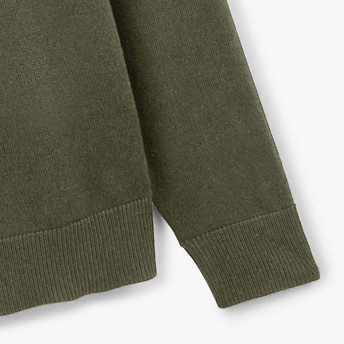 Pull avec col camionneur vert kaki homme serge blanco