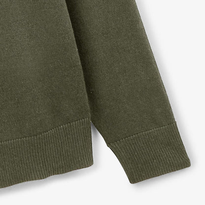 Pull avec col camionneur vert kaki homme serge blanco
