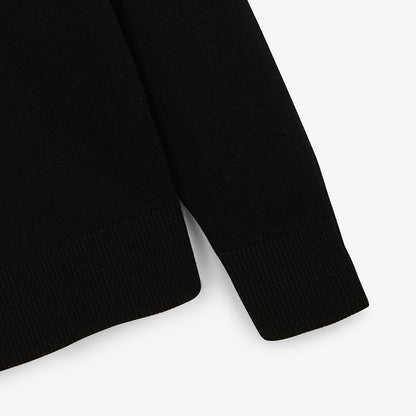 Pull avec col montant zippé noir Malo serge blanco 4